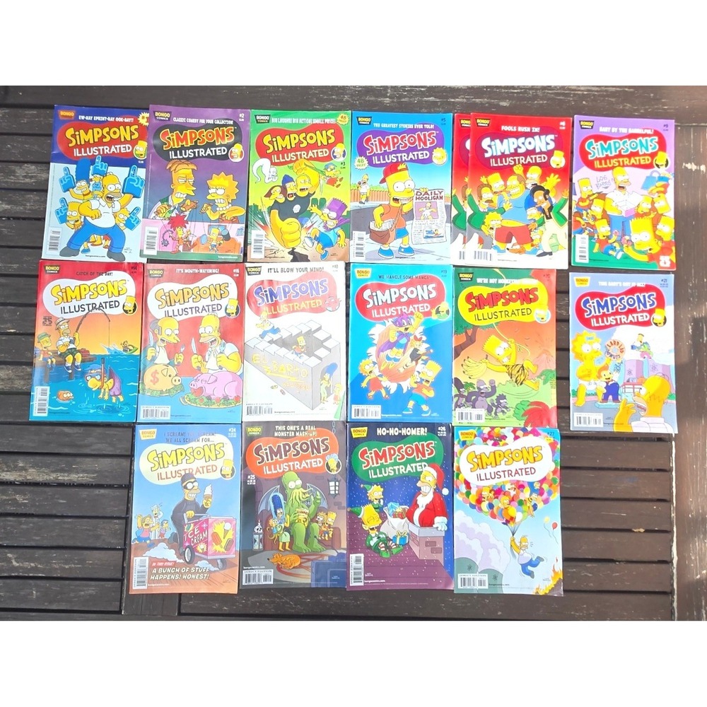 Vintage Simpsons Illustrated Bongo Comics Lot of 16 Issues Matt Groening